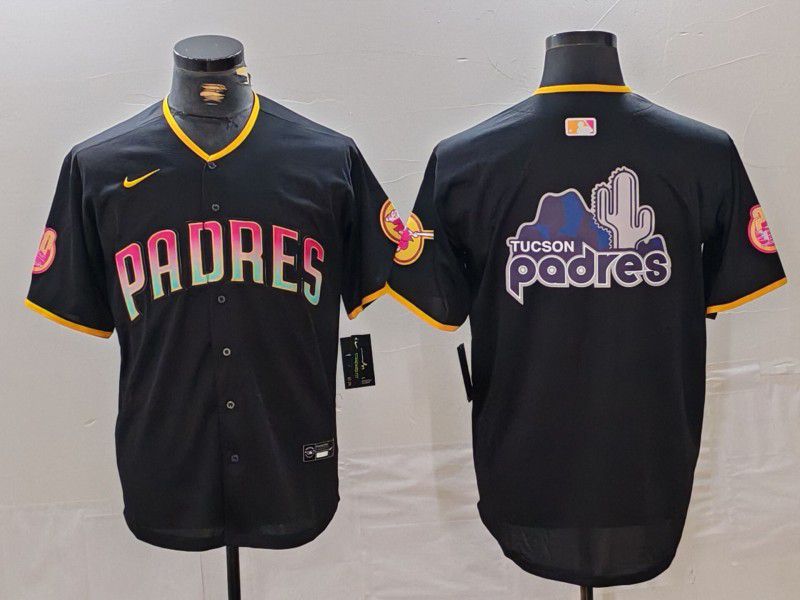 Men San Diego Padres Blank Black Jointly 2024 Nike MLB Jersey style 4